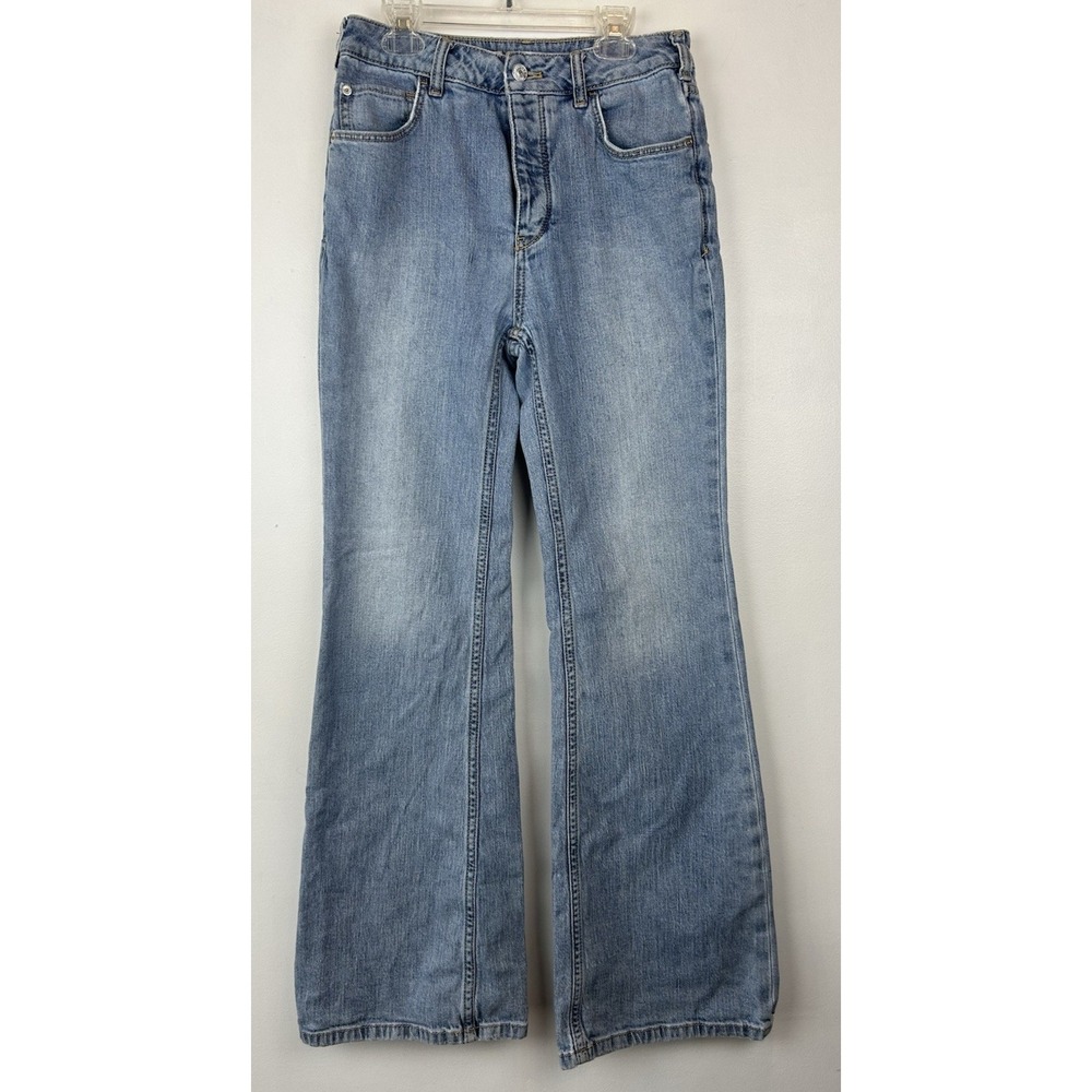 Anthropologie Pilcro Jeans 27 High Rise Trouser Bootcut Med Wash Actual 25 x 29